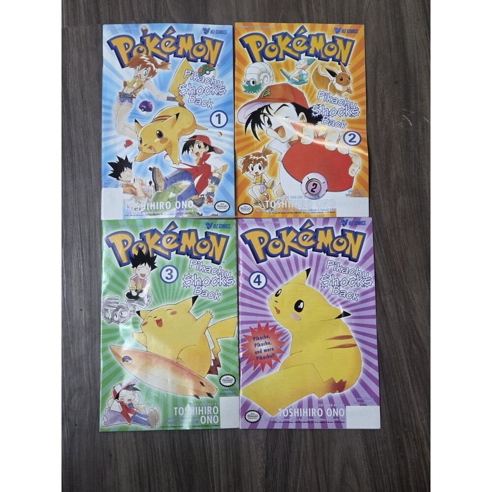 Pokémon Pikachu Shocks Back Comic Lot of 4 Issues #1-4 VIZ Comics 1999